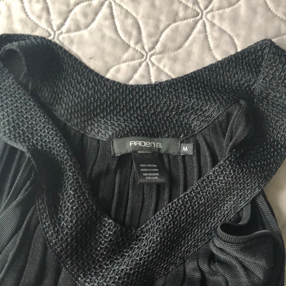 Black accordion sleeveless dress